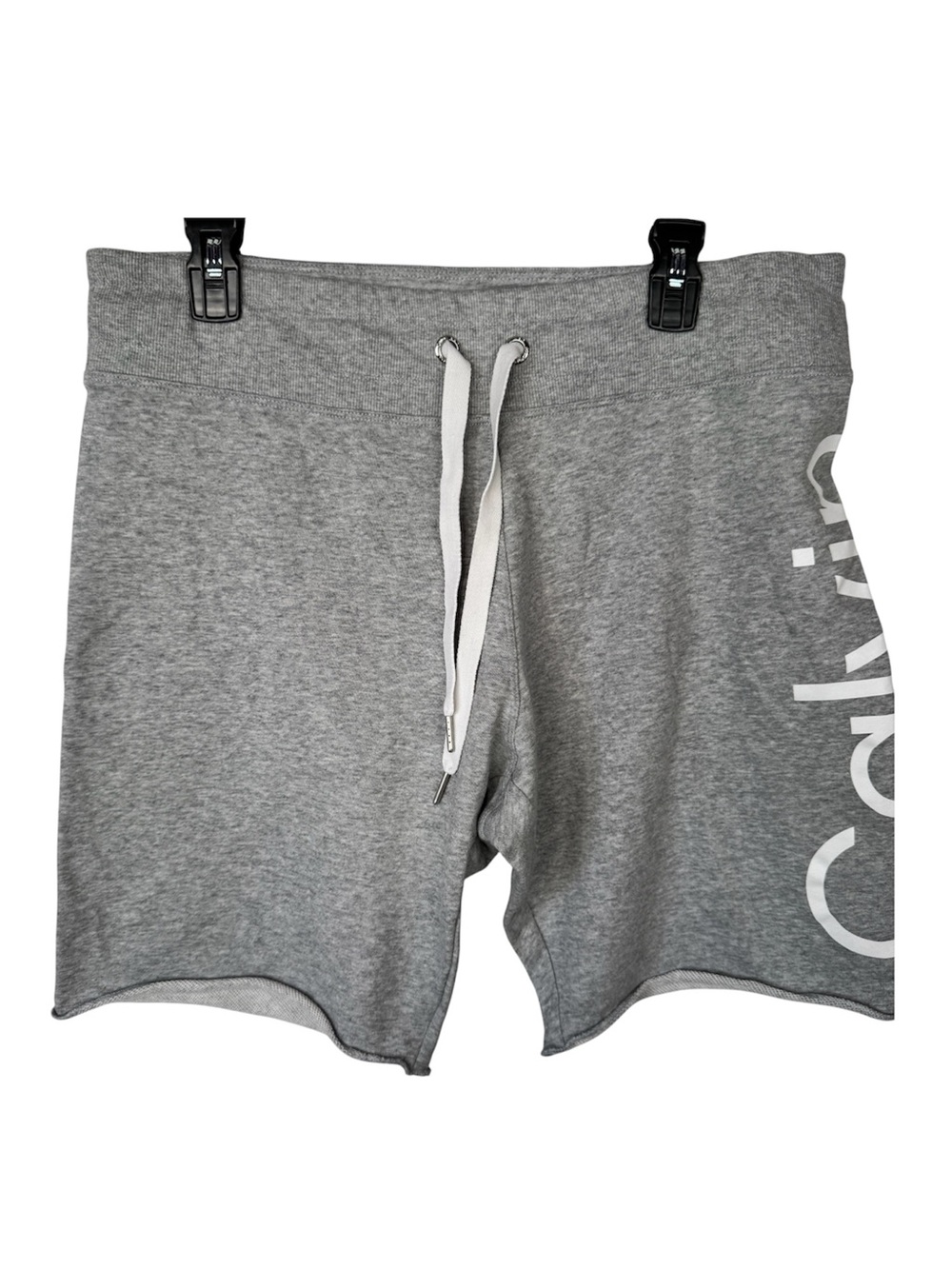 Calvin Klein Gray Athletic Drawstring Shorts with White Logo